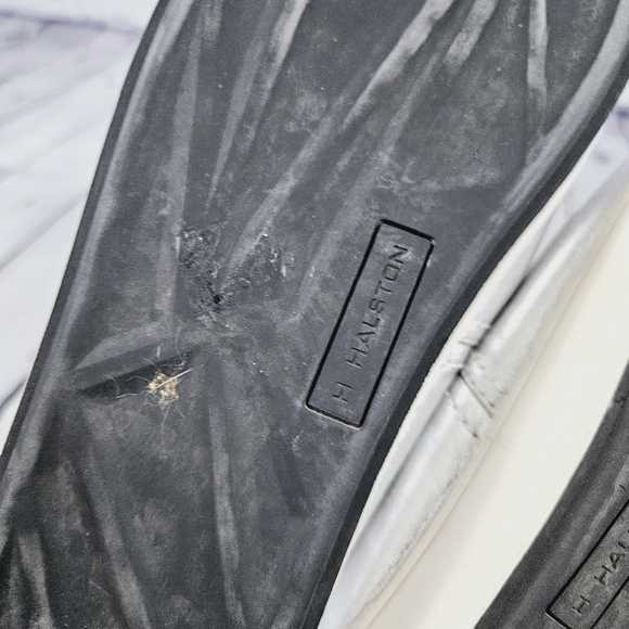 H by HALSTON | Sabrina metallic leather slipon flats mules - Picture 8 of 10